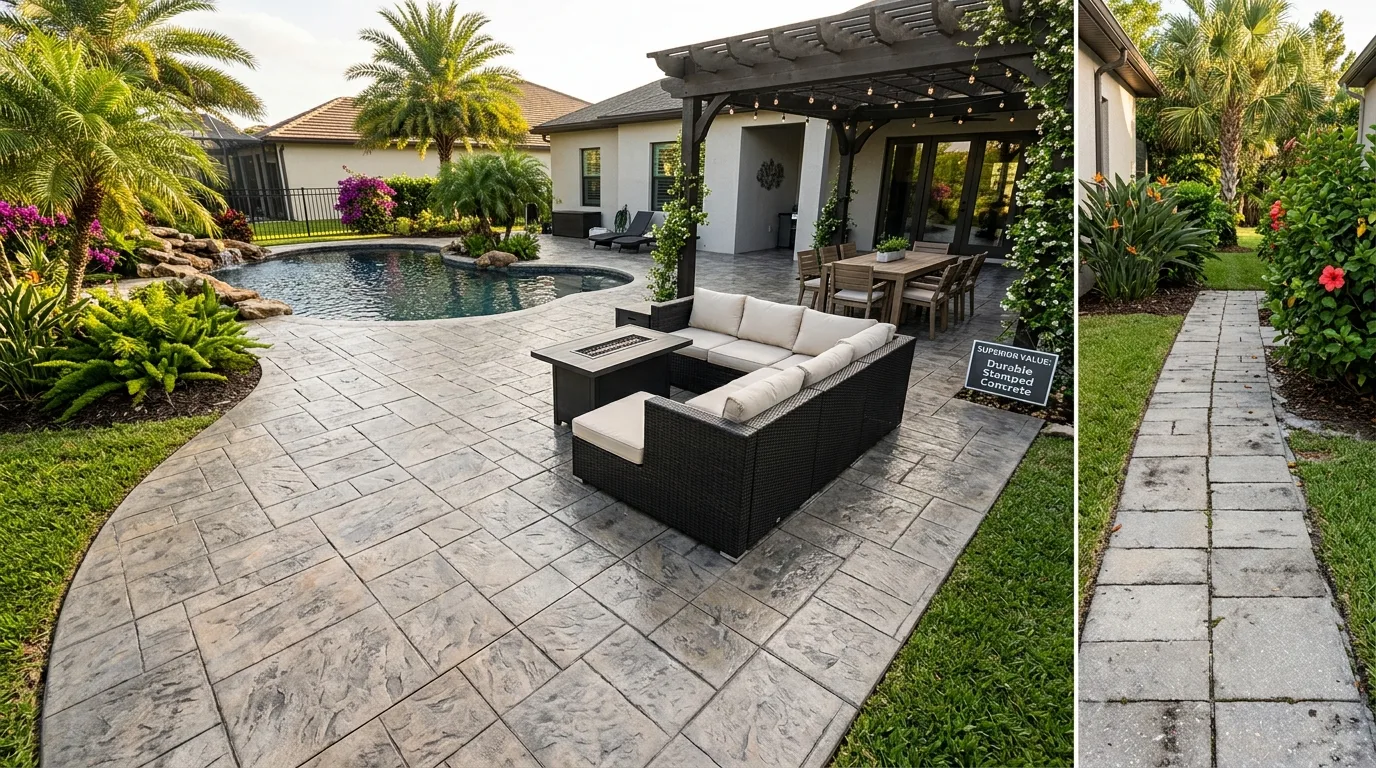 Stamped Concrete vs. Pavers: Which Is Better for Sarasota Homes?